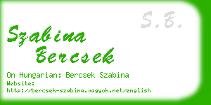 szabina bercsek business card